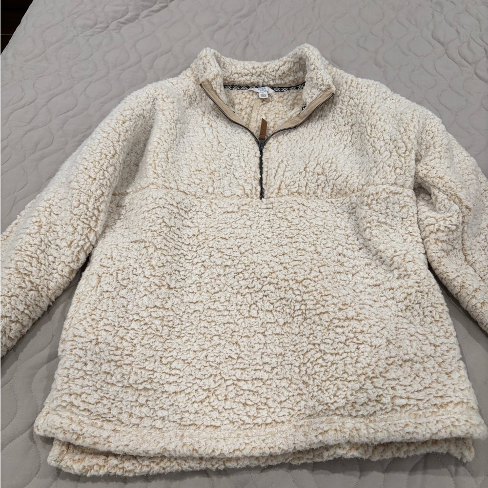 Time and Tru Cream Sherpa Sweater